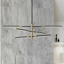 Luxury Modern Chandelier, Matte Black, UQL4500