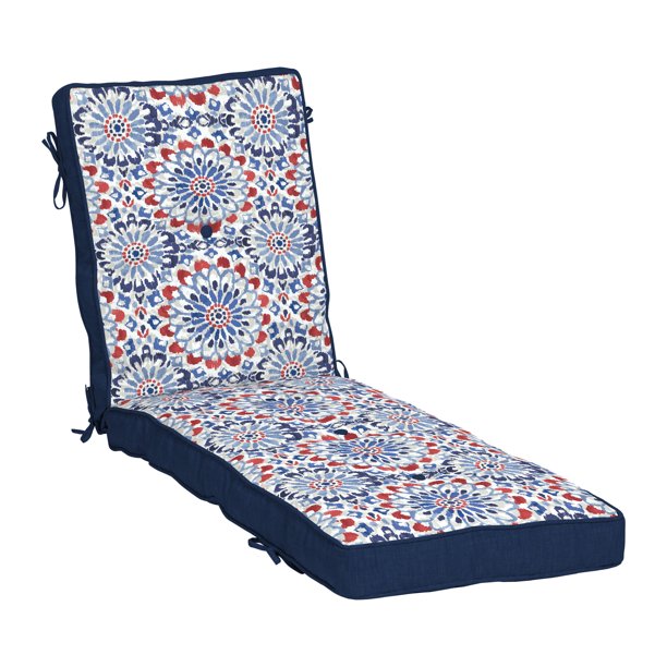 Arden Selections Plush BlowFill 76 x 22 in. Clark Blue Outdoor Chaise
