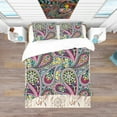 thumbnail image 3 of Designart 'Pattern Based on Traditional Asian Elements Paisley' Vintage Bedding Set - Duvet Cover & Shams, 3 of 4