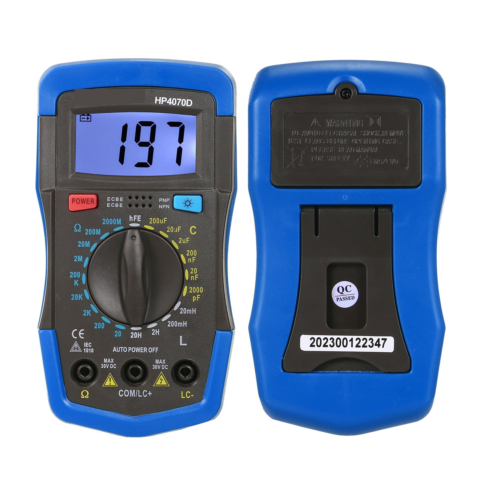 HP4070D Digital Multimeter LCR Tester Resistance Capacitance Inductance Transistor Testing Handheld Universal Meter ,Versatile Measurement
