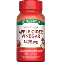 Apple Cider Vinegar 1200mg | 60 Capsules | Extra Strength Supplement | For Men and Women | by Nature's Truth