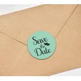 thumbnail image 3 of Darling Souvenir 1.6 Inches Round DIY Mint Green Heart Calligraphy Save The Date Label Stickers-45 Pcs, 3 of 4
