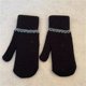 thumbnail image 1 of Guantes de mujer de color sólido a prueba de frío, sin dedos, cálidos, de punto, mitones para mujer, 1 of 3