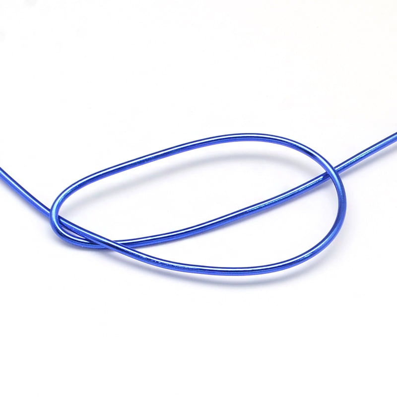 500 g Round Anodized Aluminum Wire Bendable Metal Craft Wire for DIY Jewelry Craft Making Royal Blue 9 Gauge 3.0mm 25m/500g(82 Feet/500g)