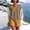 Khaki, variant on Women Crew Neck Half Button Chiffon Spliced Ruffle Long Sleeve Loose Pullover Sweatshirt Color Block Spring Fall Winter L