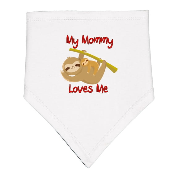 Inktastic My Mommy Loves Me Sloth Baby Bandana Bib