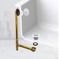 thumbnail image 3 of Westbrass 22-1/2" 20 ga. Brass Bathtub Assembly with Trip Lever and Strainer Drain, Powder Coat White, 3 of 17