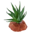 thumbnail image 3 of Reptile Resin Artificial Plant, Terrarium Grass Flexible Decor with Base for Scorpion Other Small Animals E, 3 of 9