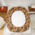thumbnail image 5 of Feelyou Pixelated Blocks Miners Full Size Sheets, Brown Abstract Bed Sheets, 4-Piece, 5 of 7