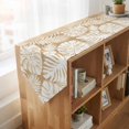 thumbnail image 4 of Palm Tree Monstera Table Runner Linen Burlap Table Runner 60 Inches Long Cream Beige Leaf Boho Botanical Tropical Dresser Scarves for Kitchen Island Coffee Dining Room Party Holiday Decor 13"x60", 4 of 8