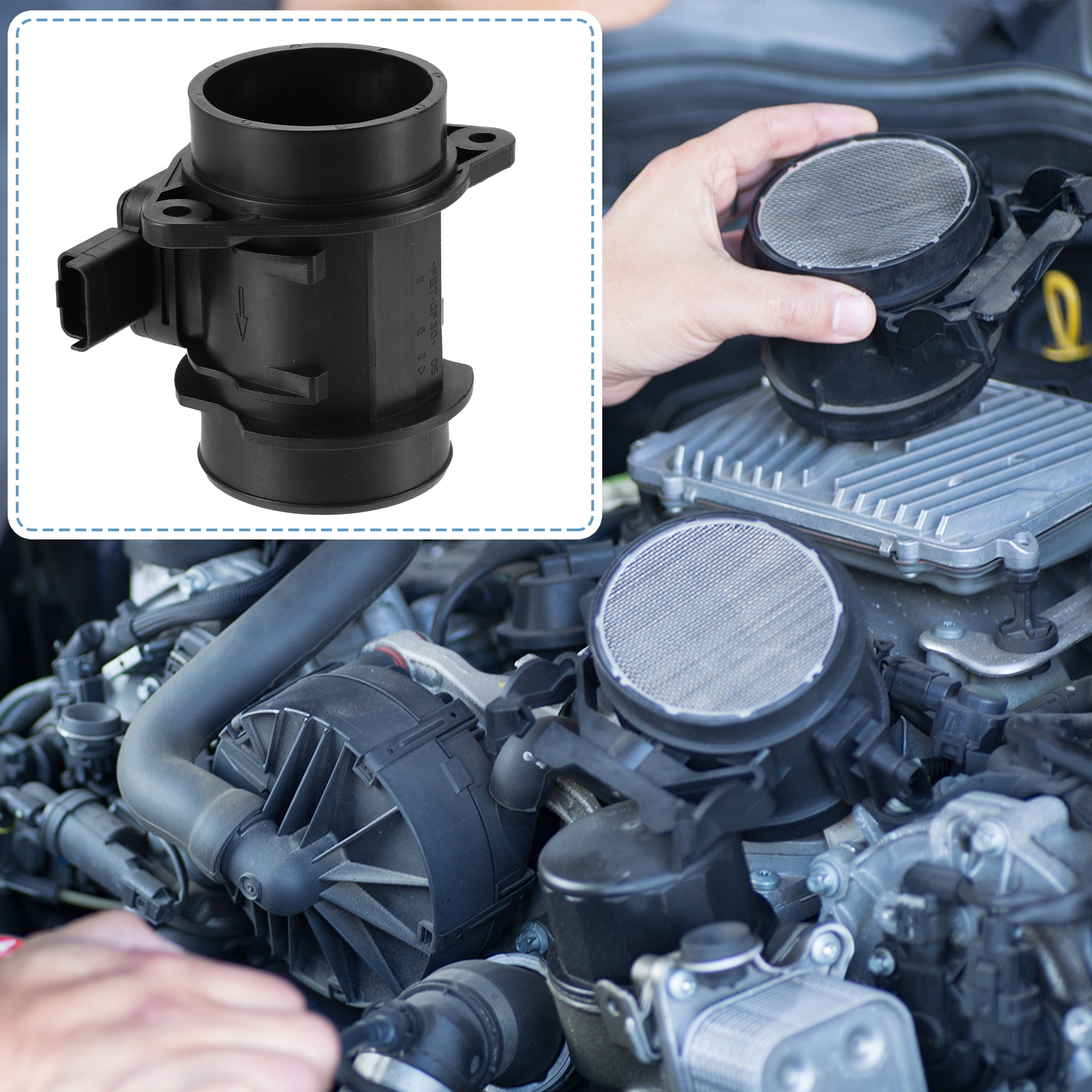 1333637 Car Mass Air Flow Sensor Meter MAF Sensor Airflow Replacement for Ford Fiesta MK VI 2008-2017