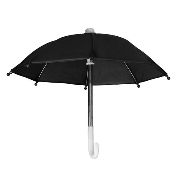 RENACLIPY Decorative Doll Umbrella Black Polyester Compact Travel Umbrella 1 Set