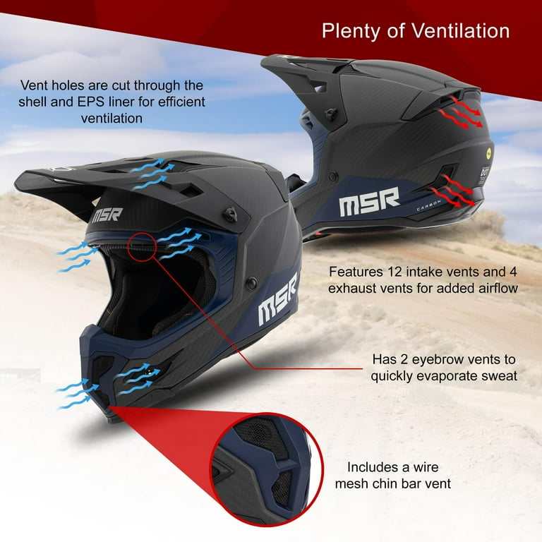 MSR Carbon Hex Helmet w/MIPS Small Matte Black/Blue