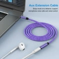 thumbnail image 6 of ABCPOW Headphone Extension Cable 6FT,3.5mm Aux Cord Male to Female Stereo Audio Extension Cable Nylon Braided Microphone Aux Adapter Headphone Extender Cable Cord 6FT for Headset iPhone Cellphone, 6 of 7