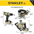 thumbnail image 3 of Stanley Jr. 3 Pack Kids Toy Power Tool Set with Drill, Circular Saw and Jigsaw Fun Pretend Play Tools for Young Builders Ages 3+ Batteries Included, 3 of 6