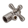 thumbnail image 4 of Westbrass D103X-07 Cross Handle Angle Valve, 1/2" IPS Inlet with 3/8" Compression Outlet, Satin Nickel, 4 of 6