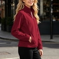 thumbnail image 5 of yillto Fleece Jacket Women Zip up Lightweight Soft Warm Winter Jackets for Women with Pockets Hiking Coat, 5 of 6