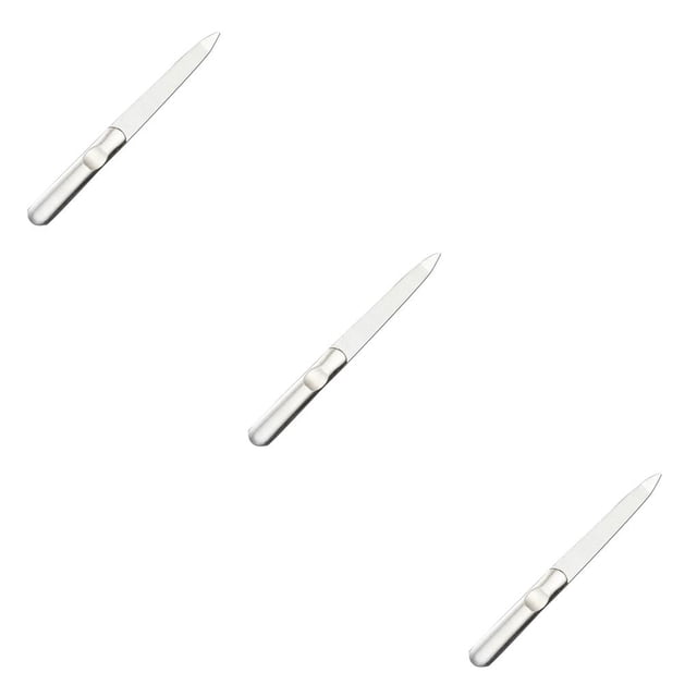 Vogacara Nail File Stainless Steel Double Sided Care Buffer Manual Tool Professional Reusable Scrub Art Polishing Manicure Type1 NO1