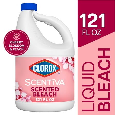 Clorox Scentiva Scented Bleach, Cherry Blossom and Peach, 121 fl oz