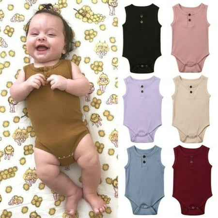 Combo Outfit - Newborn Baby Boy Girls Tops Romper Jumpsuit Bodysuit Comfy Outfits Clothes Solid