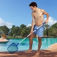 thumbnail image 4 of Hearth & Gear Swimming Pool Fishing Leaf Net Shallow Net Deep Net Suit With Telescopic Rod Features: 4 Seat Inflatable Pool Floating Boats for Kids Fruit Pool Float Child Swimming Pool Beach, 4 of 5