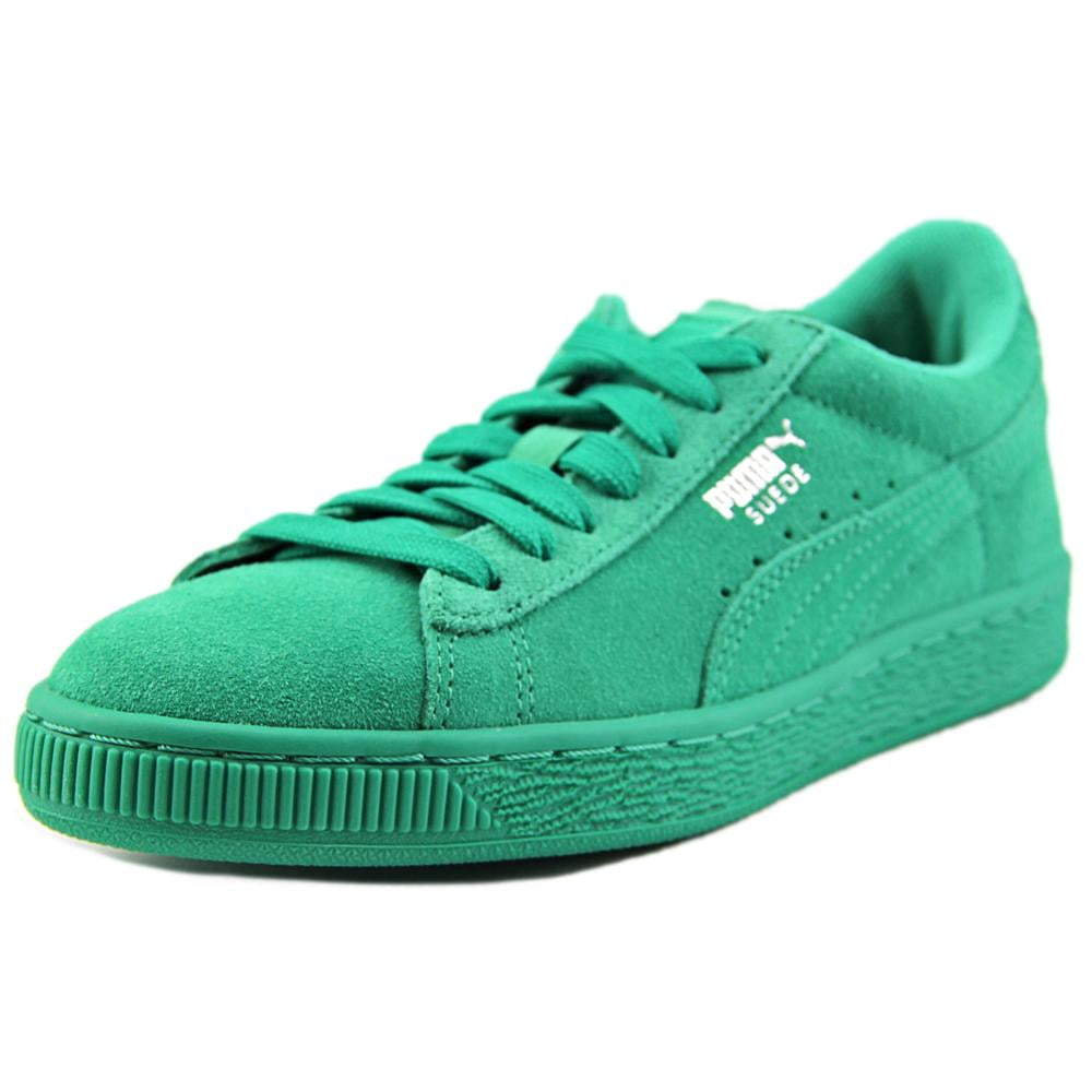 Puma Suede Jr Youth Round Toe Suede Green Sneakers - Walmart.com