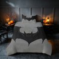 thumbnail image 2 of Homewish Halloween Bat Twin Duvet Cover, Gothic Animal Twin Bedding, Gray Black, Pumpkin Bat Reversible 2 Pieces, 1 Duvet Cover and 1 Pillowcase, 2 of 7