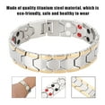 thumbnail image 3 of Pulsera de titanio con bioenergía magnética para el cuidado de la salud de los hombres (plata), 3 of 14