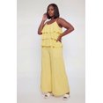 thumbnail image 2 of Women's Plus Size High Waisted Crepe Knit Tiered Palazzo Pants, 2 of 4