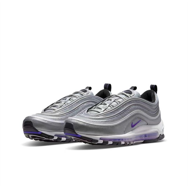 Zapatillas clásicas Air Max 97 Triple White para hombre y mujer, zapatillas deportivas para exteriores con amortiguación de aire y palma