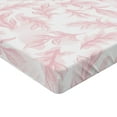 thumbnail image 4 of Ambesonne Leafy Design Fitted Sheet, Fantasy Dreamy Leaves, California King, Pale Pink Blush White, 4 of 5