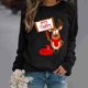 thumbnail image 1 of ICHUANYI Liquidación Navidad Moda Mujer Casual Manga Larga Impreso Señoras Sudaderas Tops ICHUANYI WER202308245694, 1 of 8
