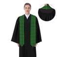 thumbnail image 4 of Haiem Buffalo Plaid Green Black Pattern Graduation Stole 2024 | Premium Satin Sash for Graduation Ceremony, 4 of 7