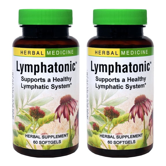 Herbs Etc. Lymphatonic Softgels - Lymph System Support - Support a Healthy Lymphatic System - Gluten-Free Herbal Supplement - 60 Softgels (60 Servings) - 2 Pack