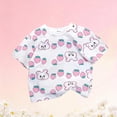 thumbnail image 4 of NAISIBABY Girls Cotton T-Shirt, Short Sleeve Crewneck Cute Graphic Summer Casual Fashion Tees White 2T, 4 of 9