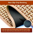 thumbnail image 5 of Kitchen Rugs and Mats Non Skid Washable Set of 2 PCS, Absorbent Runner Rugs for Kitchen, Farmhouse Weave Floor Mats in Front of Sink, 17.3"x 47"+17.3"x 29" (Brown), 5 of 12