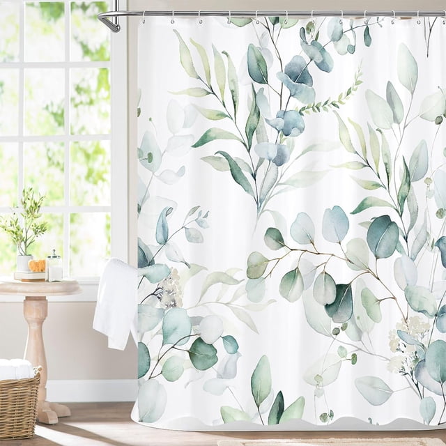 Meitianfacai Luxury Shower Curtains with 12 Hooks, Mildew Resistant Bathroom Decorative Shower Curtains, Fashion Modern Printing Pattern, Machine Washable