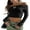 Black, variant on Women's Long Sleeve Y2k Crop Tops Off Shoulder Slim Fit Casual Knit Going Out Shirts Tee Clothing Streetwear 2024