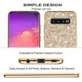 thumbnail image 6 of Compatible with Samsung Galaxy S10 Case, Glitter Sparkly Samsung S10 Phone Case with Slim Silicone Shockproof Protective Bumper Cover for Cute Girls Women (Gold), 6 of 14