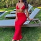 thumbnail image 2 of Traje de baño de tres piezas de bikini cómodo de nailon de color sólido para mujer Traje de baño de tres piezas para mujer OAVQHLG3B Store  lin121212, 2 of 4