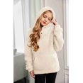 thumbnail image 3 of Arshiner Girls Hoodie Sherpa Fleece Pullover Hooded Sweatshirt for Girl Button Up Casual Outerwear Coat With Pockets, 3 of 6