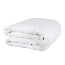 Organic Club Queen Cotton Duvet with Feather and Duck Down Filling 100% Cotton Cover Comforter All-Season Bedding Queen Size 87x87" (220x220 cm), Machine Washable, White