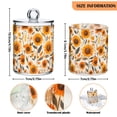 thumbnail image 5 of Yayeee 4 Pack Qtip Holder Bathroom Cotton Swab Canister with Lid Clear Dispenser Set, Watercolor Sunflowers and Leaves, 5 of 6