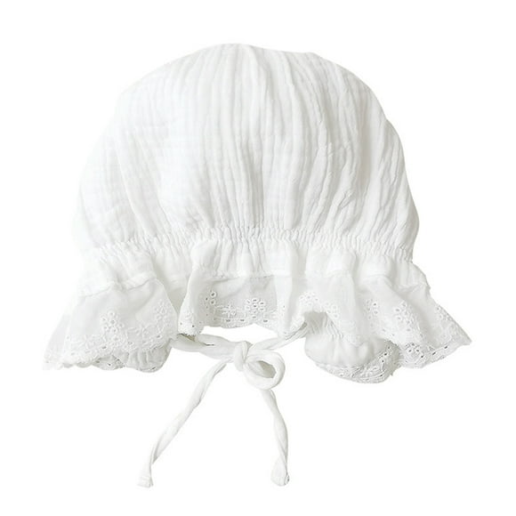 KAKOWELY 1pc Little Girl Sun Hat Classic Elegant Lace Windproof Rope Baby Summer Hat,7.87"X5.91"X0.39"