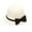 White, variant on Hats Women'S Autumn And Winter Bow Knot Round Top Casual Fisherman'S Basin Cap Small Bowler Hat