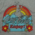 thumbnail image 2 of Coca-Cola Enjoy! with Rainbows and Flowers Junior Women's T-Shirt - (Medium), 2 of 4