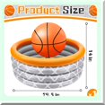thumbnail image 3 of Basketball Fun Cooler - Inflatable Ice Serving Bar for Kids Birthday Party, Pool, Summer Beach Decor - Sports Themed Food Drink Container (2 Pcs), 3 of 5