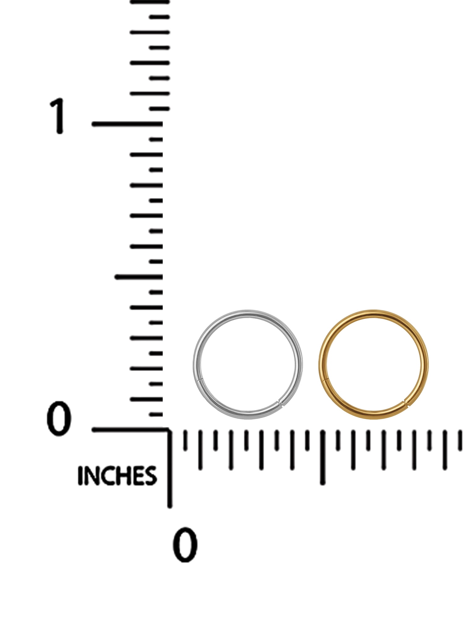 No Boundaries Gold Tone Stainless Steel Multiuse Piercings 2-Piece Set