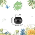thumbnail image 2 of 30 cuentas redondas de acero inoxidable negro de 8 mm para pulseras, pendientes y manualidades (orificio de 5 mm), 2 of 9