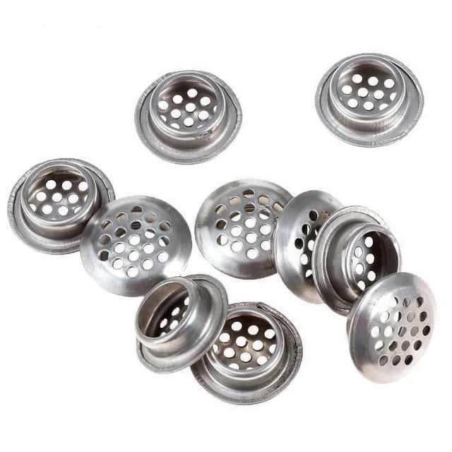 Abbracc 5-Lot de 6 Évents de Cabinet en Acier Inoxydable Rond avec Trou en Maille 19mm 5 Pcs